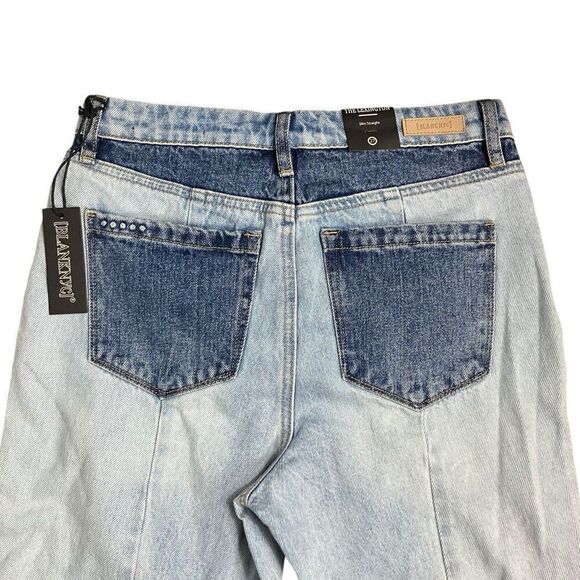 Blank‎ NYC Jeans Women’s 27 Blue Patchwork The Lexington Slim Straight - Picture 9 of 12